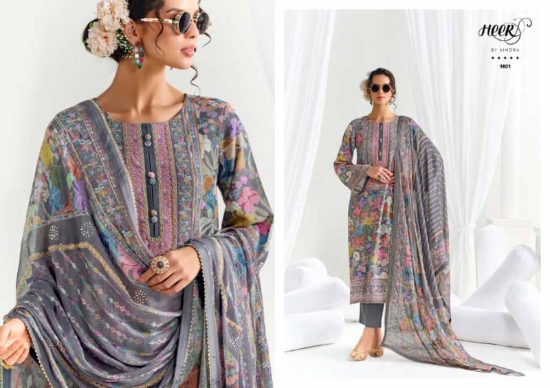 Kimora Heer Chamak Muslin Digital Print Kinari Gotta Work Salwar Kameez
