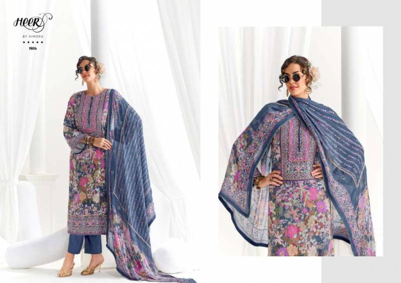 Kimora Heer Chamak Muslin Digital Print Kinari Gotta Work Salwar Kameez