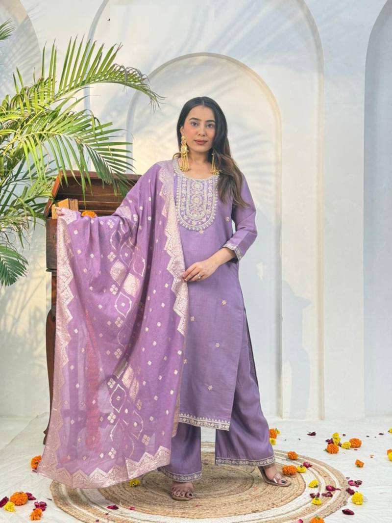 Naisha K 380 Vetican Casual Wear Kurti Plazzo And Dupatta Collection