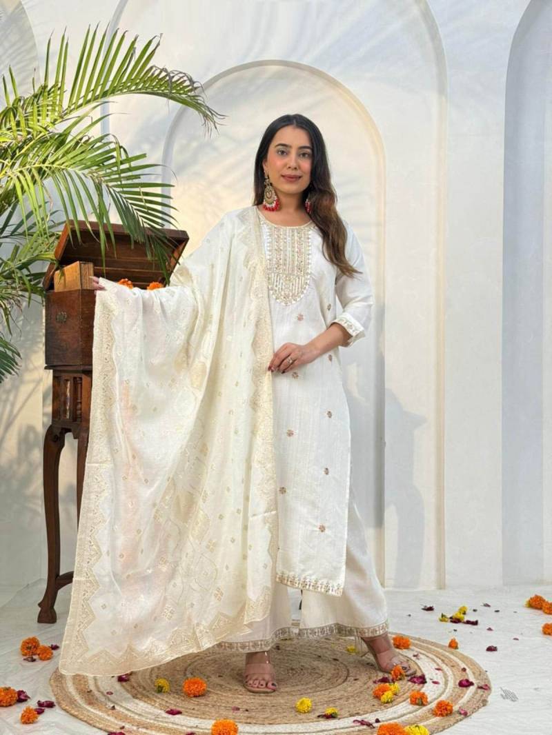 Naisha K 380 Vetican Casual Wear Kurti Plazzo And Dupatta Collection