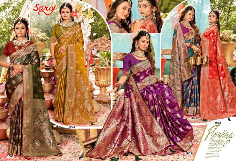 Saroj Bridal Look Satin Saroski Vol 2 Fancy Satin Silk Saree Collection