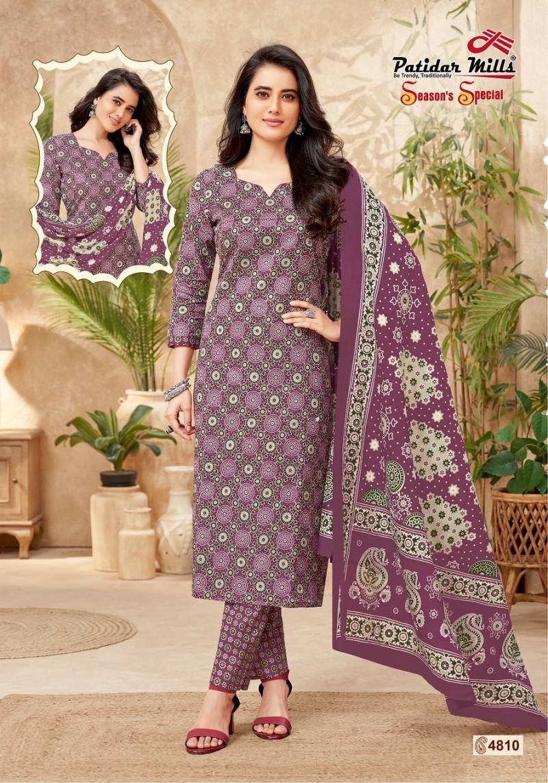 Patidar Season Special Vol 48 Pure Cotton Printed Dress Material