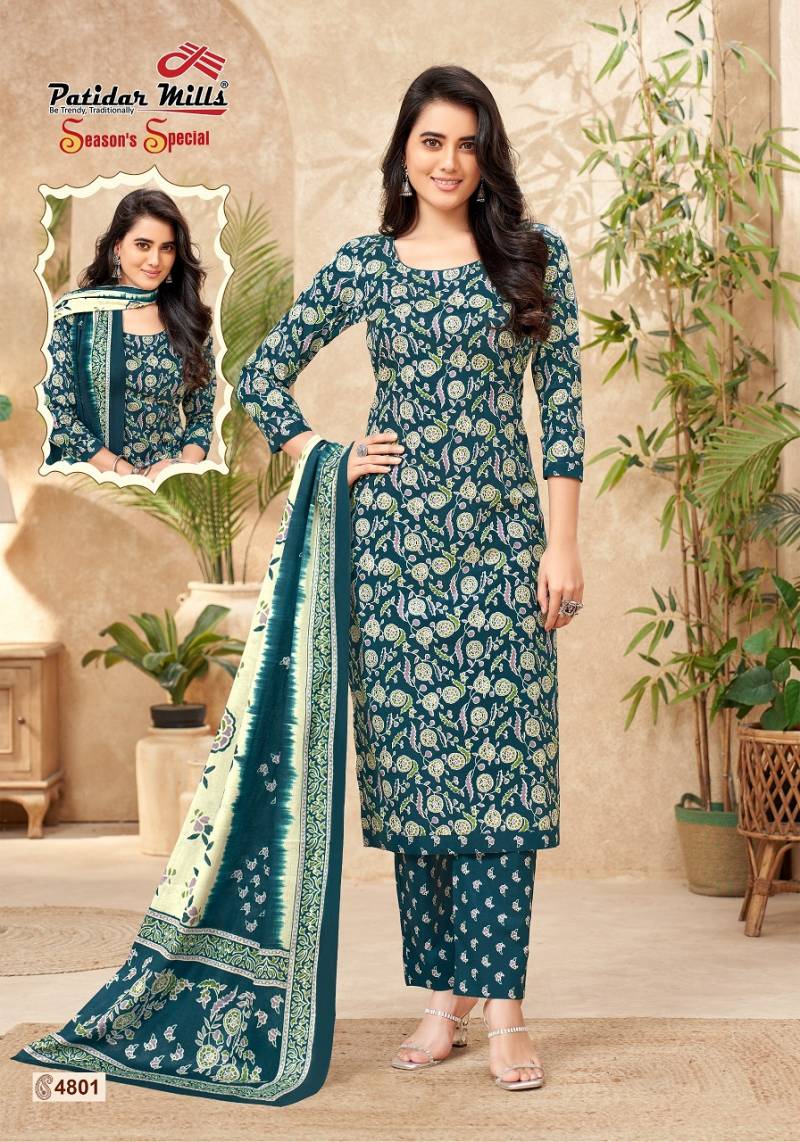 Patidar Season Special Vol 48 Pure Cotton Printed Dress Material
