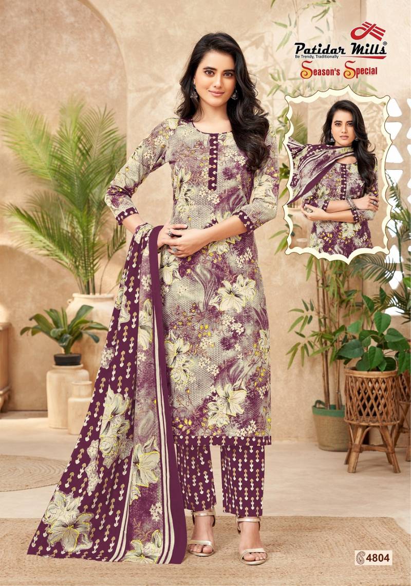 Patidar Season Special Vol 48 Pure Cotton Printed Dress Material