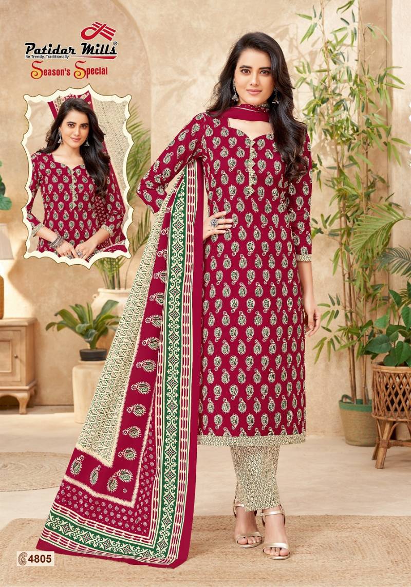 Patidar Season Special Vol 48 Pure Cotton Printed Dress Material