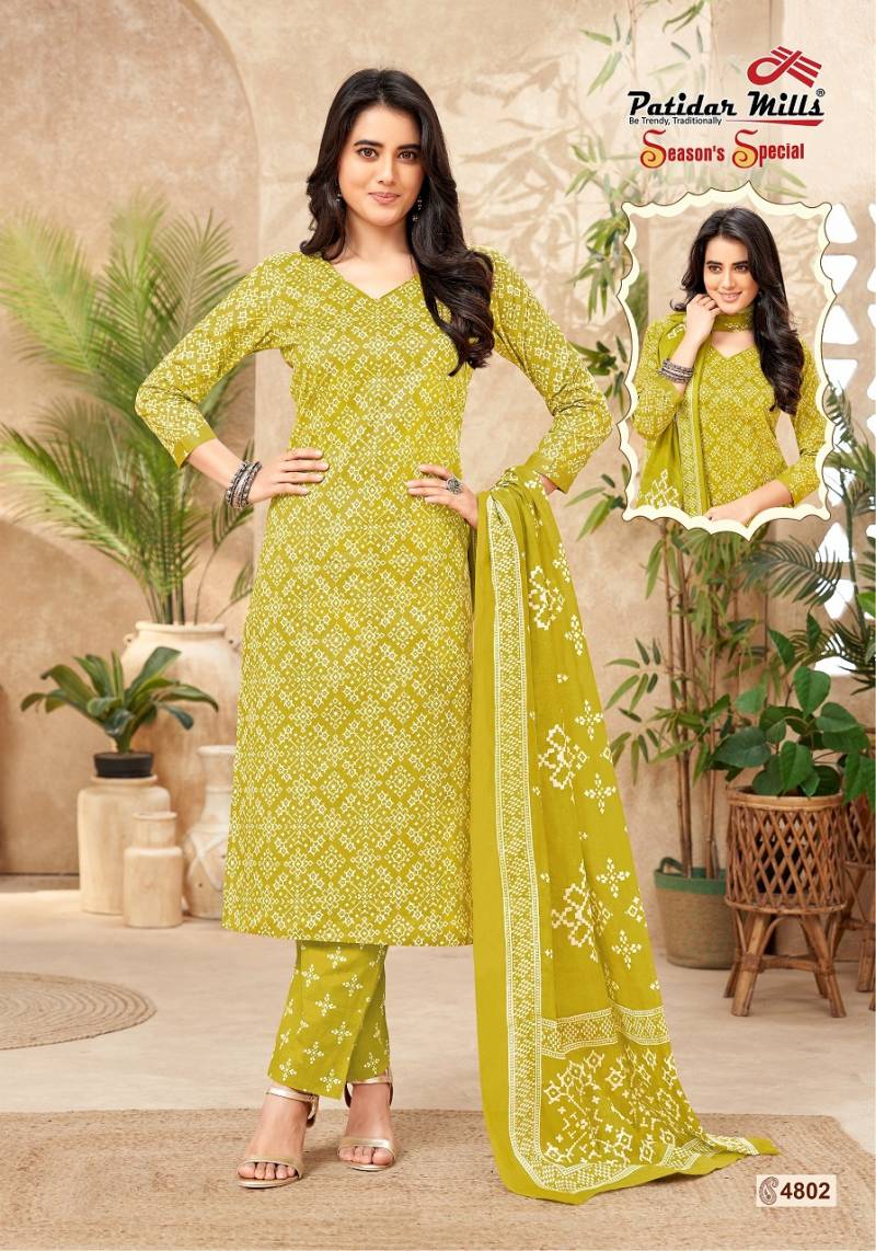 Patidar Season Special Vol 48 Pure Cotton Printed Dress Material