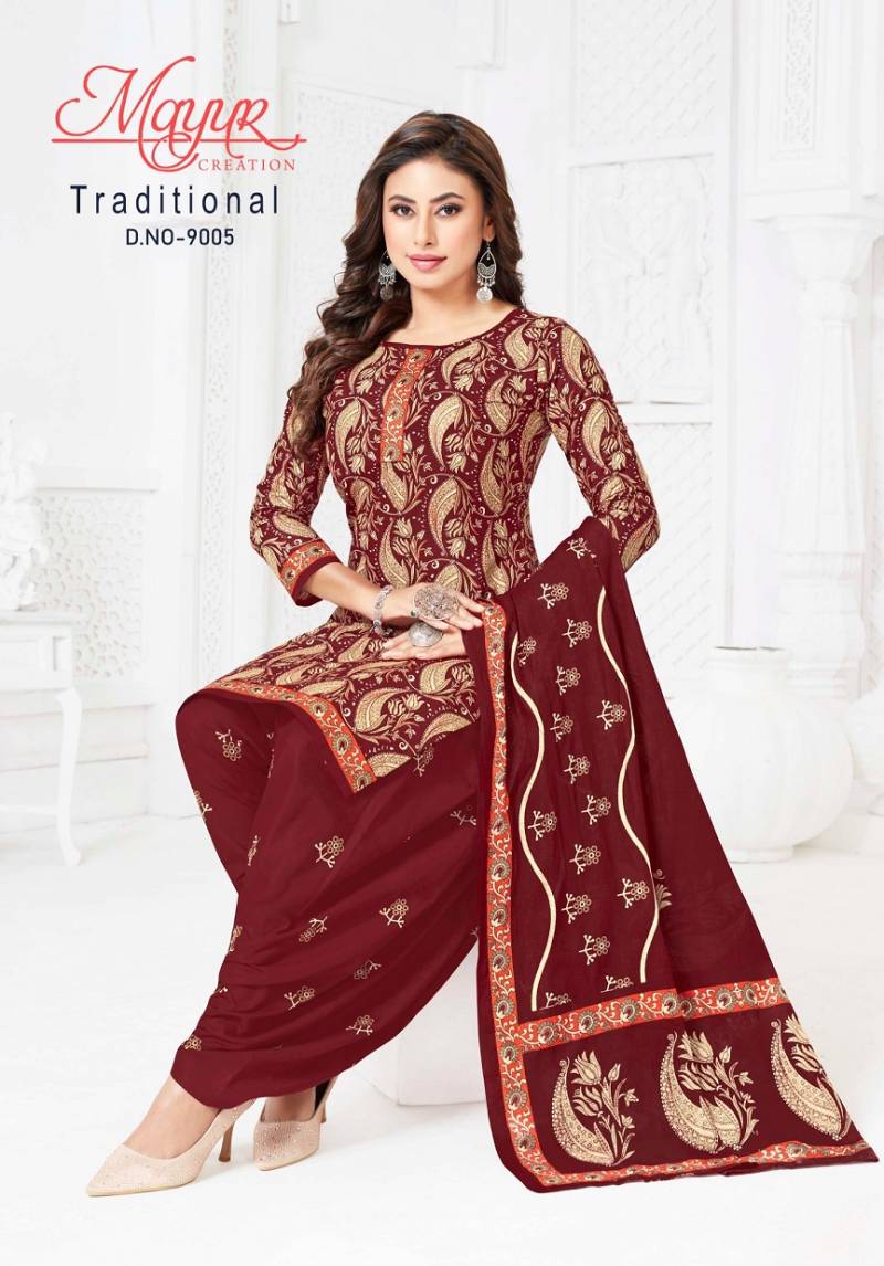 Mayur Traditional Vol 9 Pure Cotton Printed Dress Material Collection