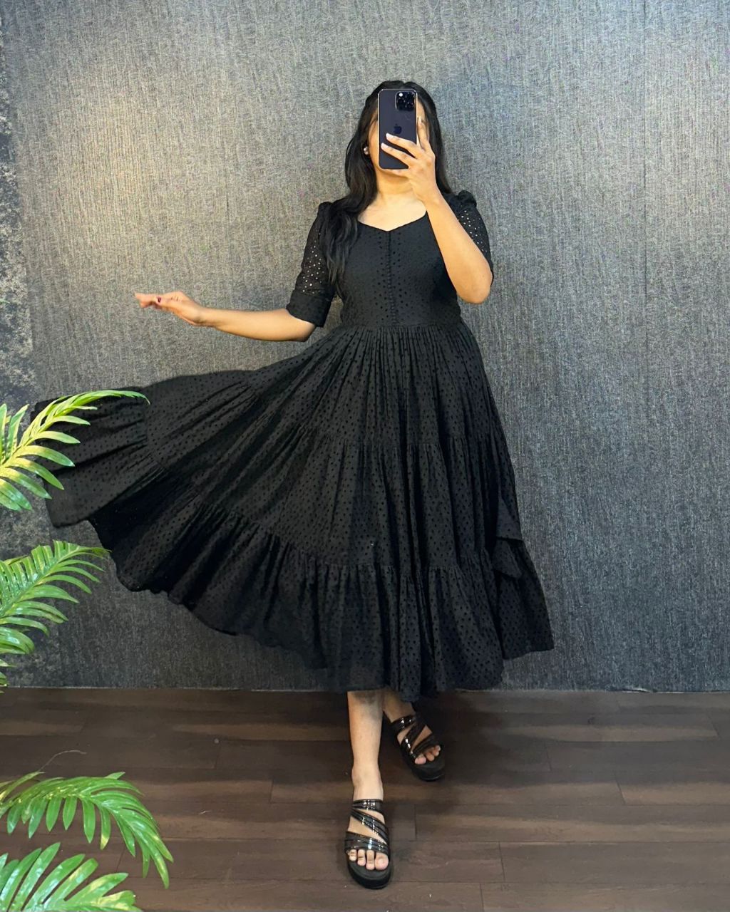 Lekha Kam P2 Hakoba Cotton Midi Flair One Piece