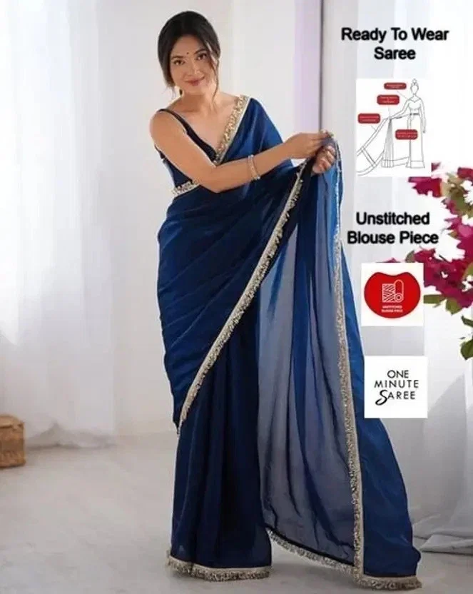 Fendy 02 Chiffon Gold Jhalar Fancy Party Wear Saree Collection