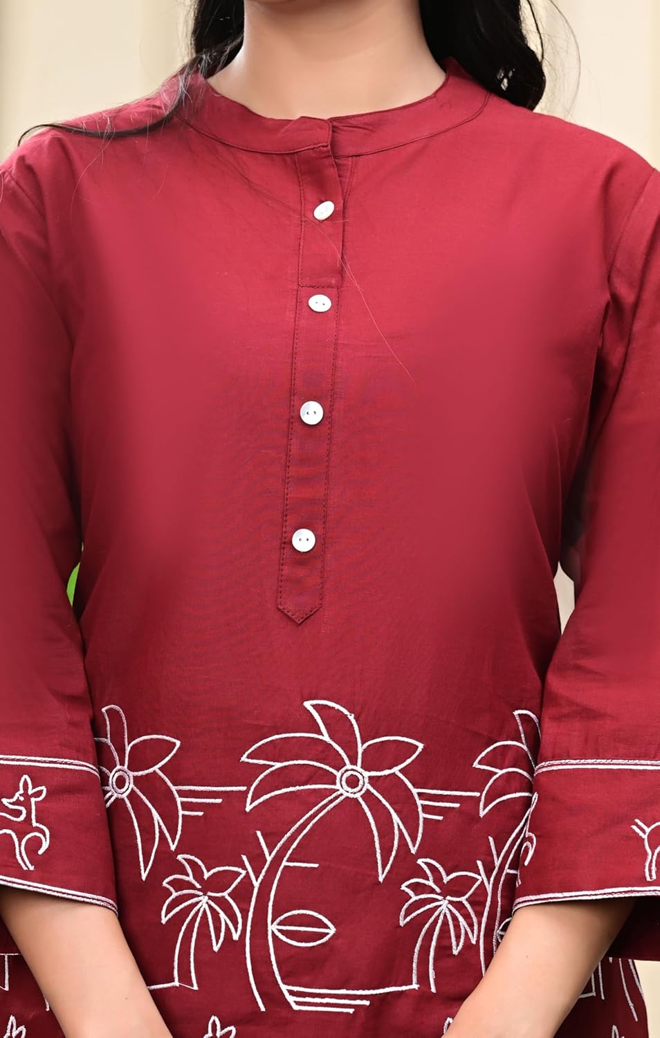Lekha Kam T3 Rayon Silk Embroidery Co Ord Set