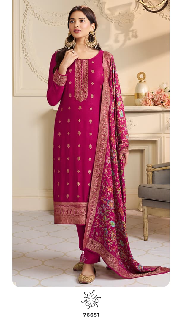 Vinay Kervin Ananta Vol 3 Viscose Pashmina Jacquard Salwar Kameez