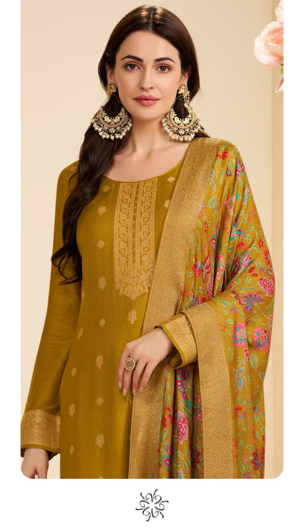 Vinay Kervin Ananta Vol 3 Viscose Pashmina Jacquard Salwar Kameez