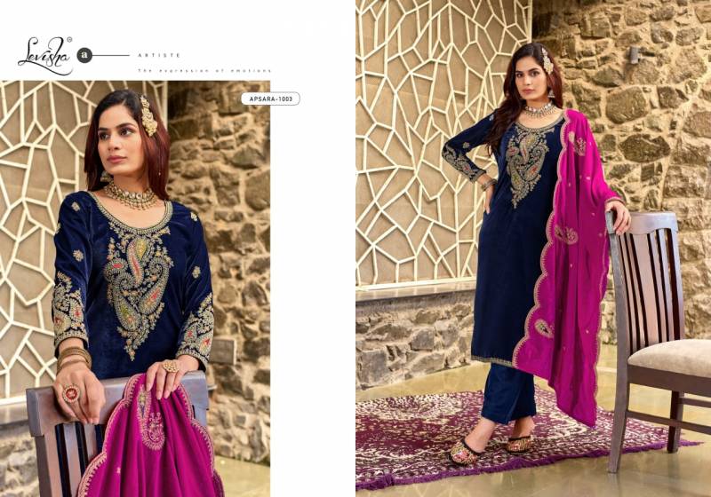 Levisha Apsara Pure Velvet Pakistani Dress Material Collection