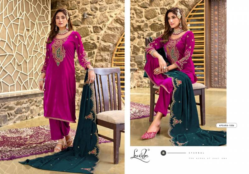 Levisha Apsara Pure Velvet Pakistani Dress Material Collection