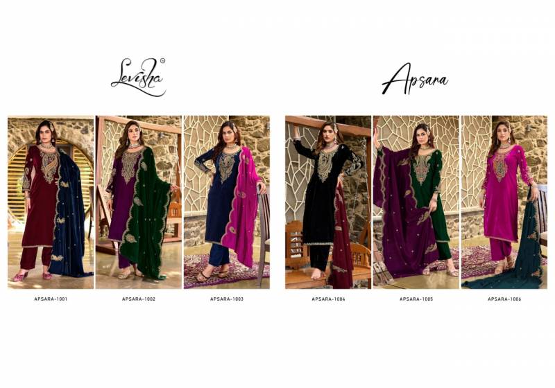 Levisha Apsara Pure Velvet Pakistani Dress Material Collection