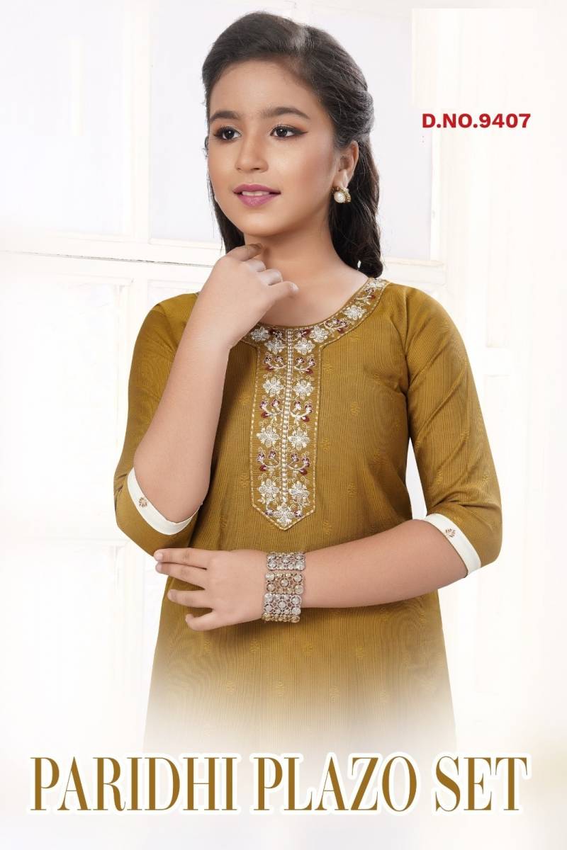 Paridhi Plazo Set 9407 Vatican Kids Wear Kurti And Bottom Dupatta