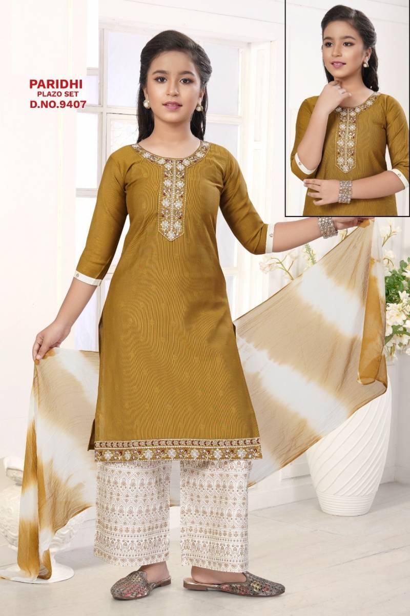 Paridhi Plazo Set 9407 Vatican Kids Wear Kurti And Bottom Dupatta