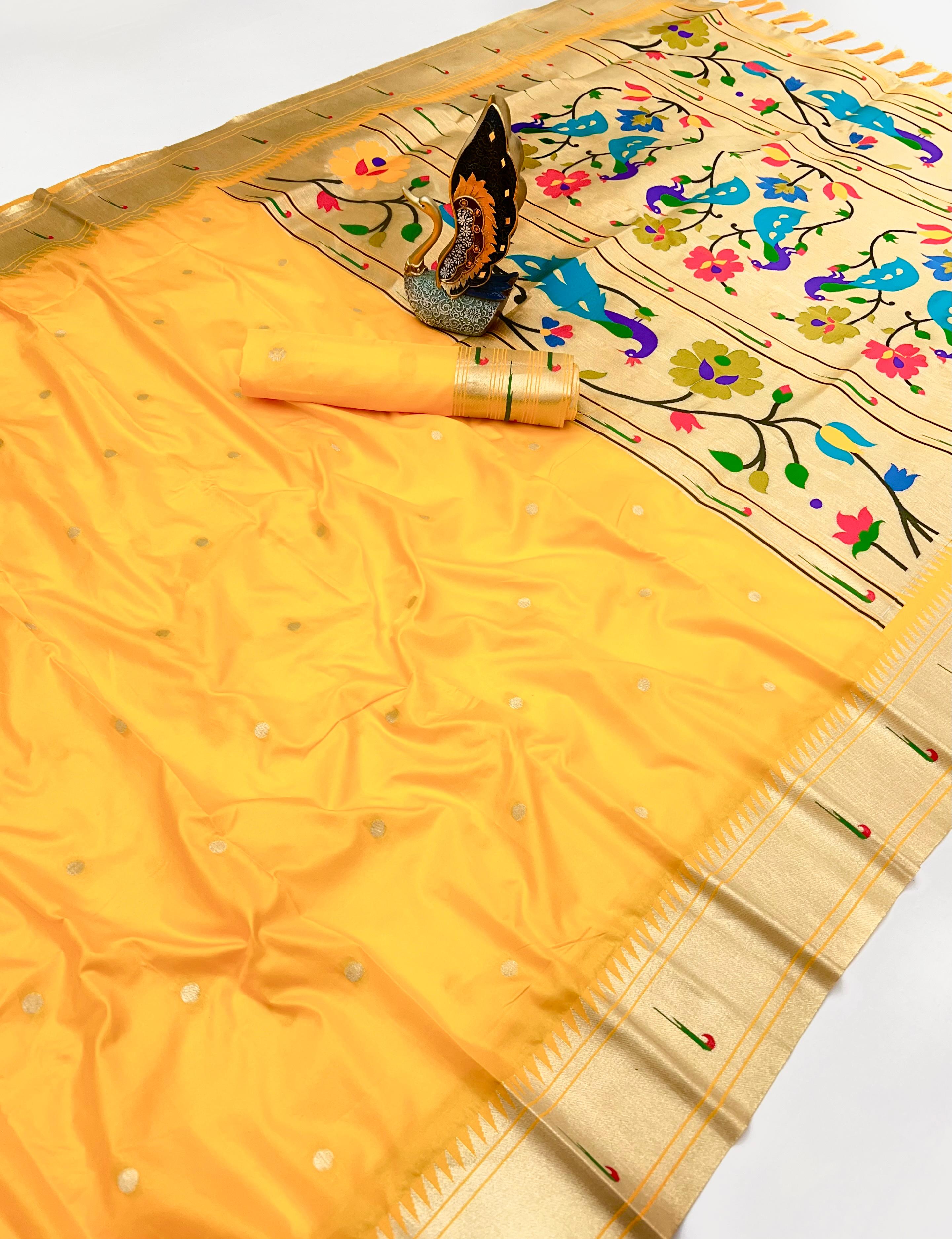 Lekha Karma Paithani Vol 3 Pethani Silk Zari And Meenakari Weaving Saree