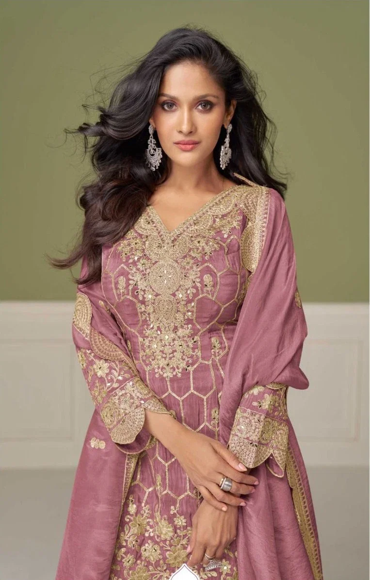 Aleena Super Hit 7554 A To C Shimmer Silk Designer Salwar Suits