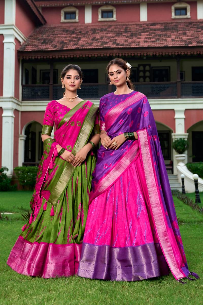 Lekha yf 1228 Dola Silk Shibori Printed Lehenga Choli Collection