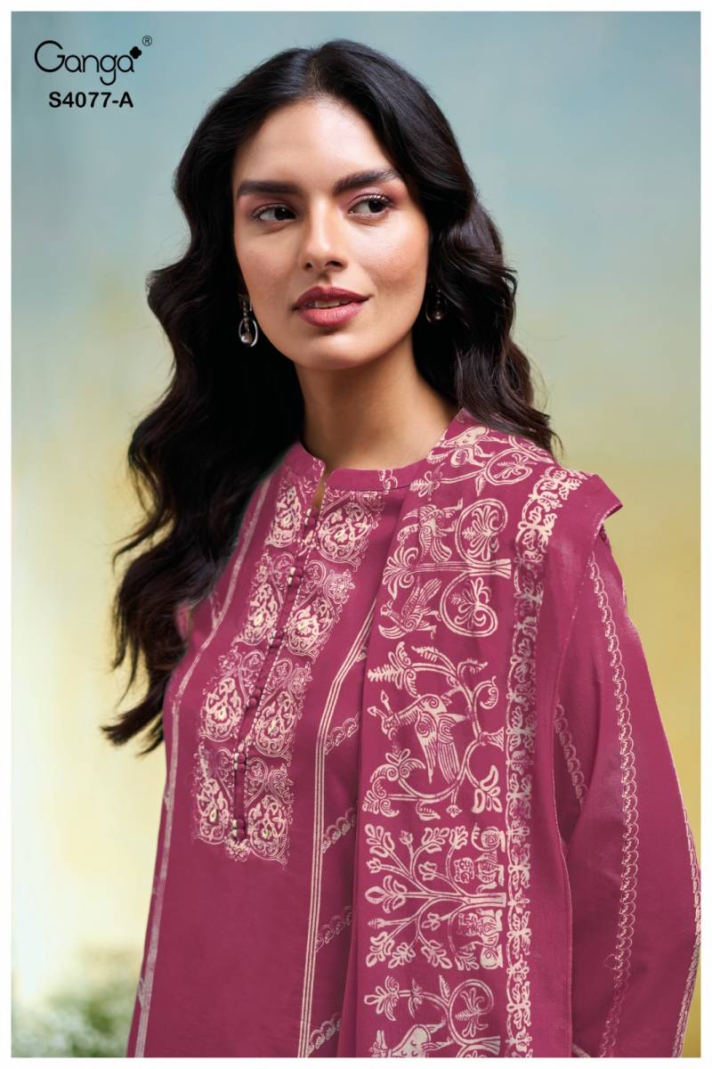 Ganga Ceyoni 4077 Pashmina Printed Embroidery Salwar Kameez Suits