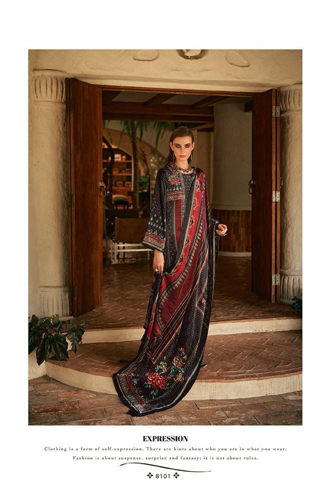 Aiqa The New Vintage Velvet Digital Print Fancy Work Salwar Kameez Suits