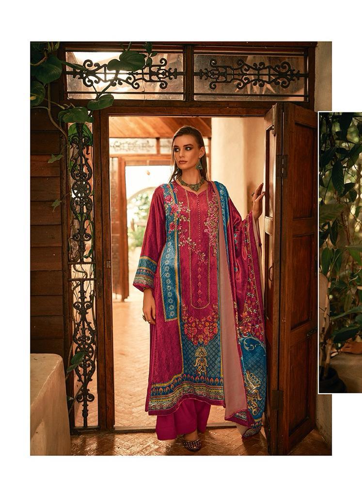 Aiqa The New Vintage Velvet Digital Print Fancy Work Salwar Kameez Suits