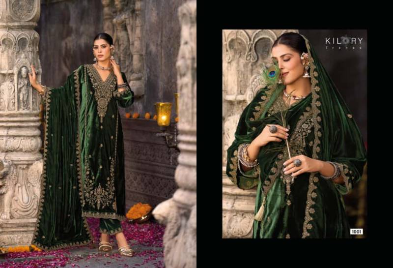Kilory Rooh E Gulzaar Velvet Coding Embroidery Work Designer Salwar Kameez