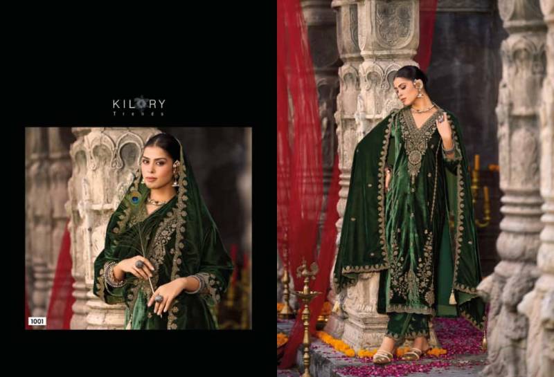 Kilory Rooh E Gulzaar Velvet Coding Embroidery Work Designer Salwar Kameez