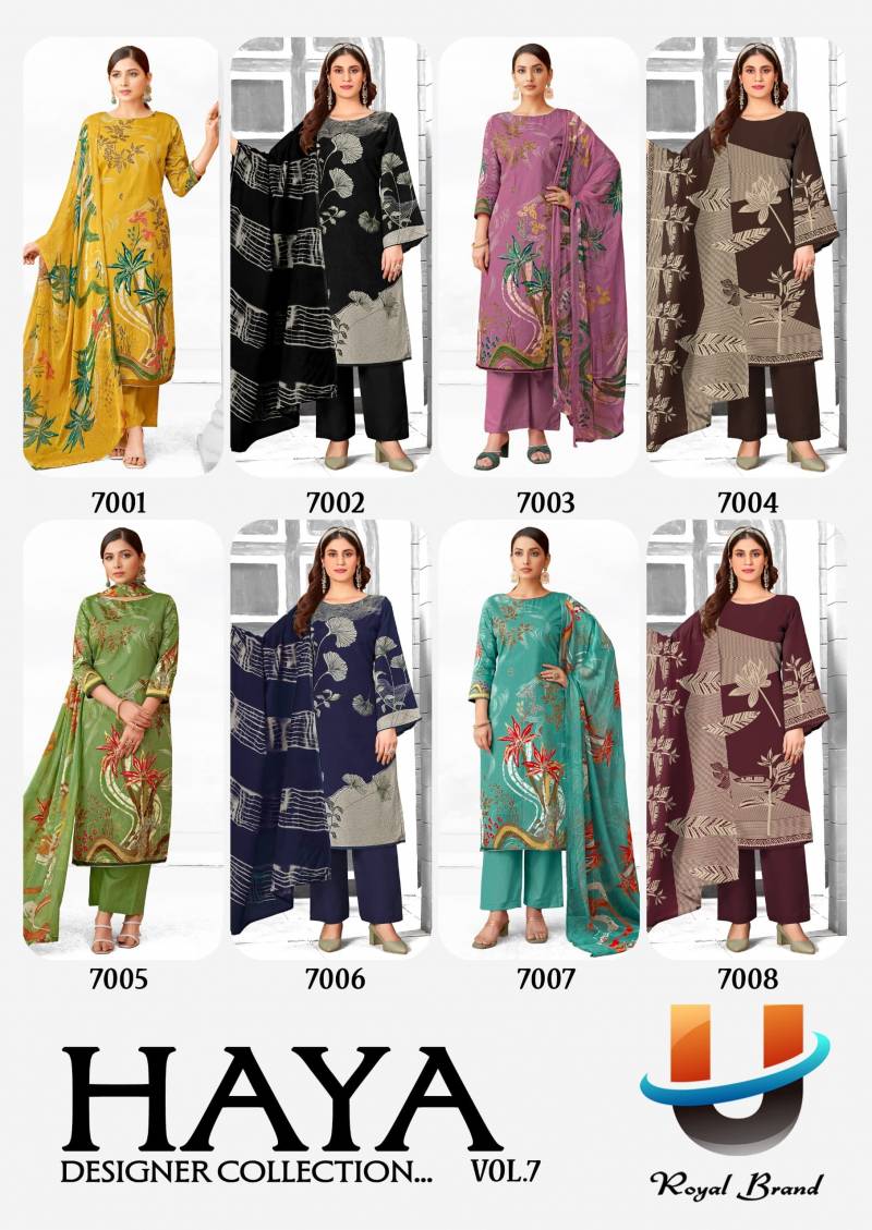 Royal Haya Vol 7 Soft Cotton Printed Dress Material Collection