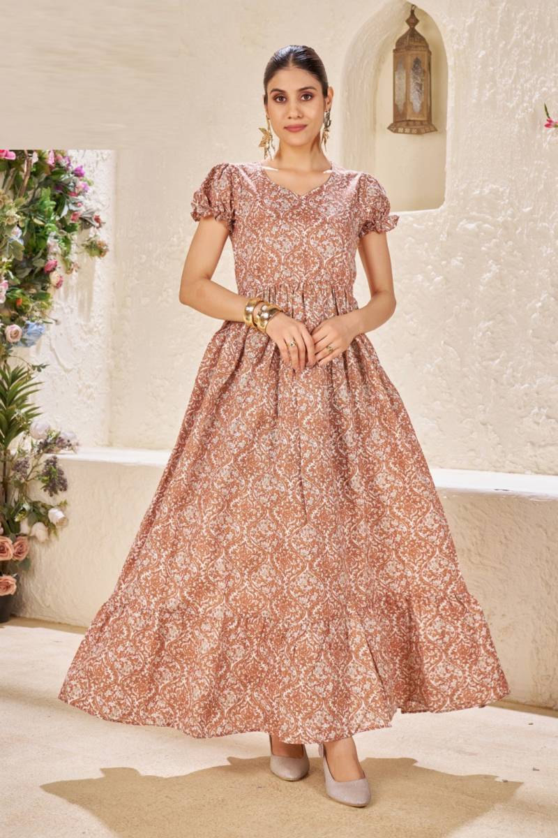 Ctz Narayani Crepe Poly Cotton Fancy Gown Collection