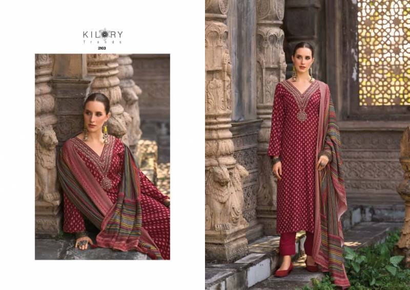 Kilory Tarannum Viscose Pashmina Digital Foil Print Designer Salwar Kameez