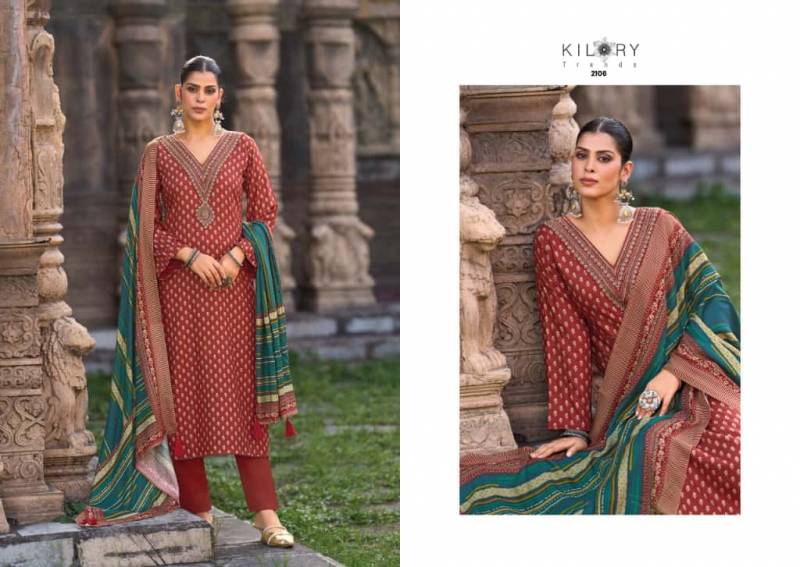 Kilory Tarannum Viscose Pashmina Digital Foil Print Designer Salwar Kameez