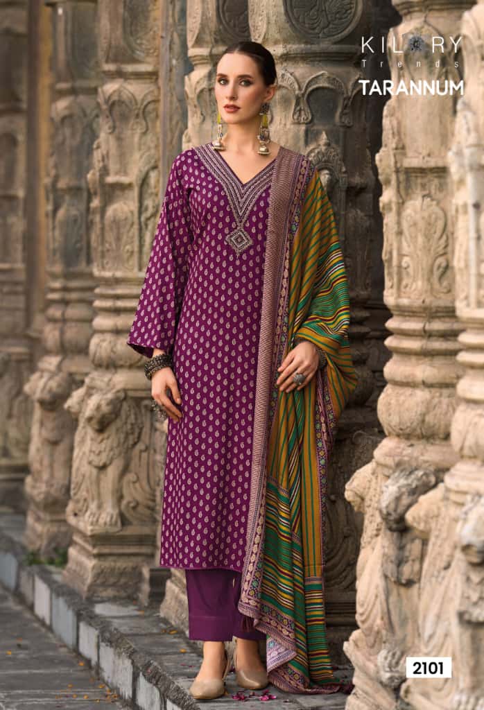 Kilory Tarannum Viscose Pashmina Digital Foil Print Designer Salwar Kameez