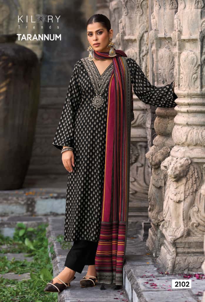 Kilory Tarannum Viscose Pashmina Digital Foil Print Designer Salwar Kameez