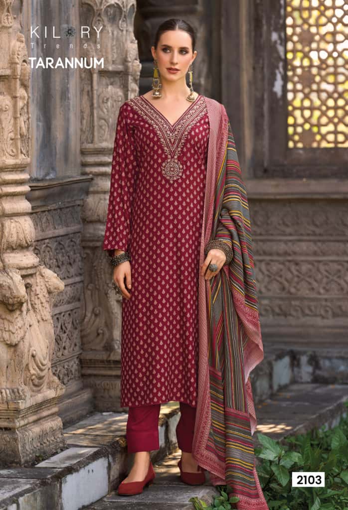 Kilory Tarannum Viscose Pashmina Digital Foil Print Designer Salwar Kameez