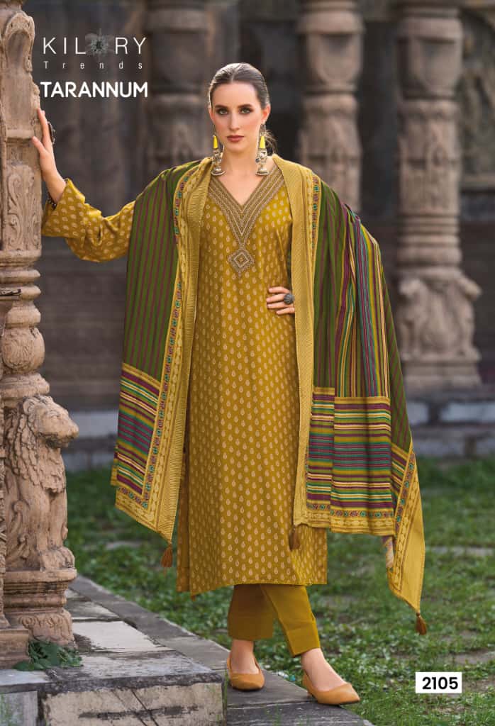 Kilory Tarannum Viscose Pashmina Digital Foil Print Designer Salwar Kameez