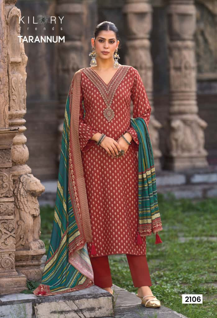 Kilory Tarannum Viscose Pashmina Digital Foil Print Designer Salwar Kameez