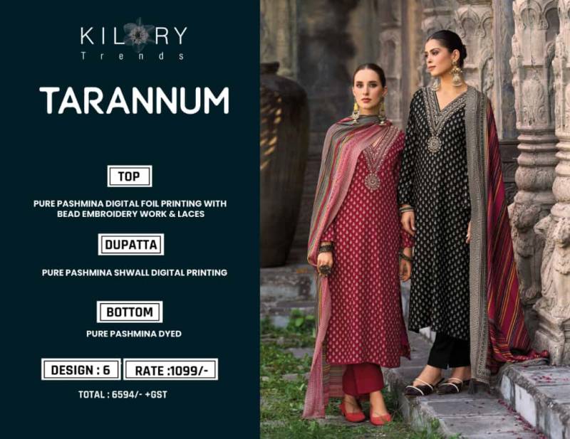 Kilory Tarannum Viscose Pashmina Digital Foil Print Designer Salwar Kameez