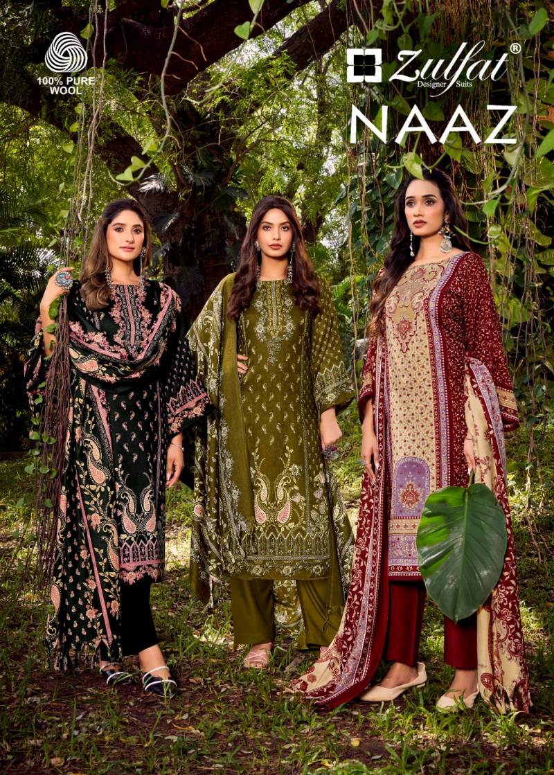 Zulfat Naaz Woollen Pashmina Shawl Dress Material Collection