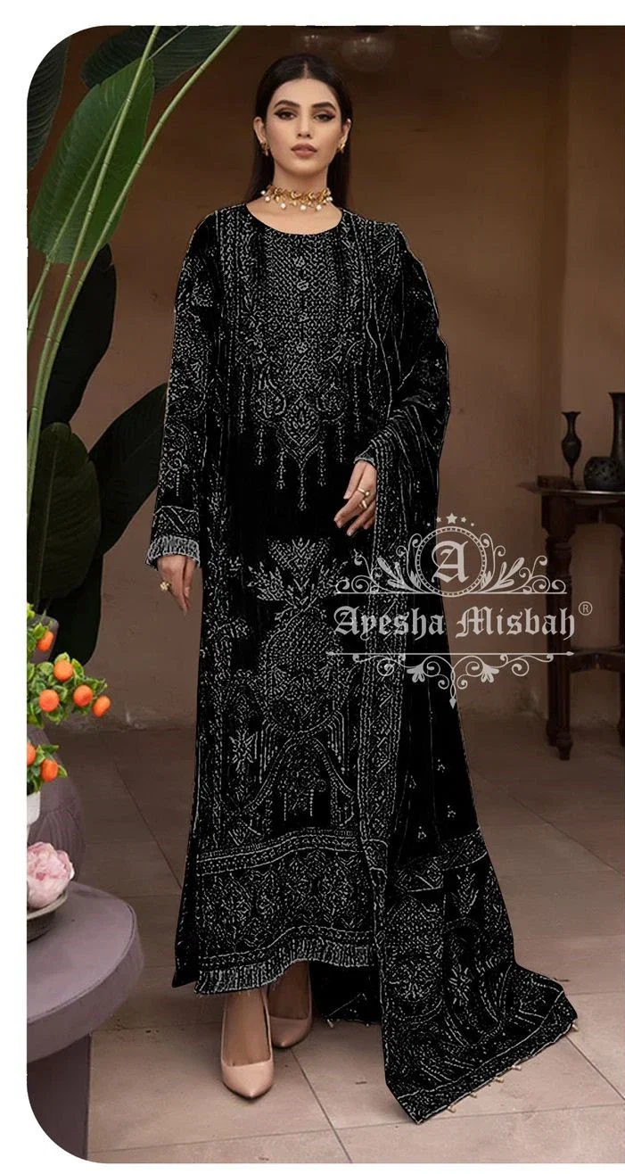 Ayesha Misbah 349 A To F Georgette Embroidery Work Pakistani Salwar Suits