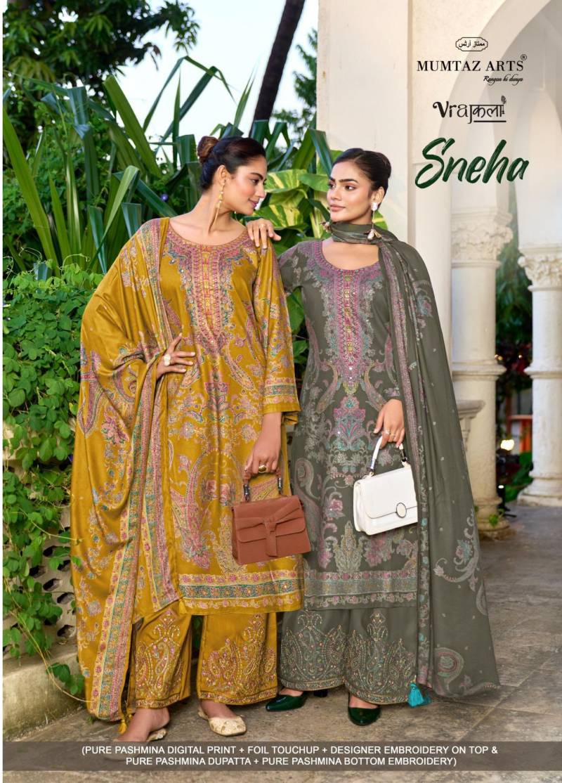 Mumtaz Sneha Viscose Pashmina Digital Printed Dress Material Collection