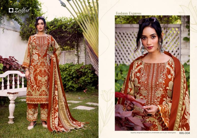 Zulfat Jannat Woollen Pashmina Embroidered Work Dress Material Collection