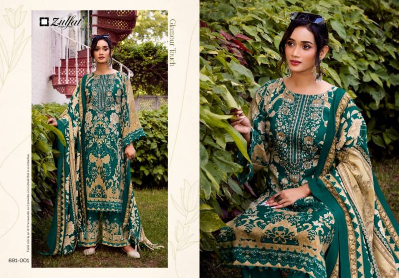 Zulfat Jannat Woollen Pashmina Embroidered Work Dress Material Collection