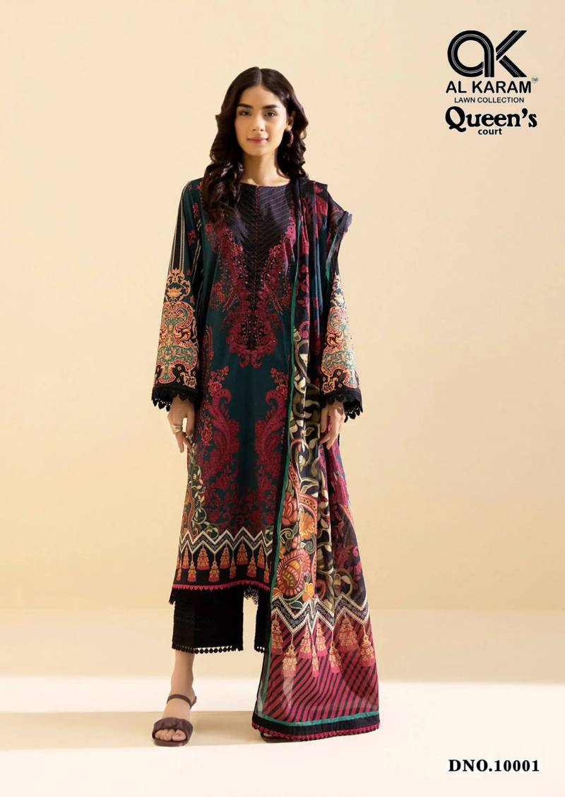 Al Karam Queen Court Vol 10 Cambric Designer Dress Material Collection