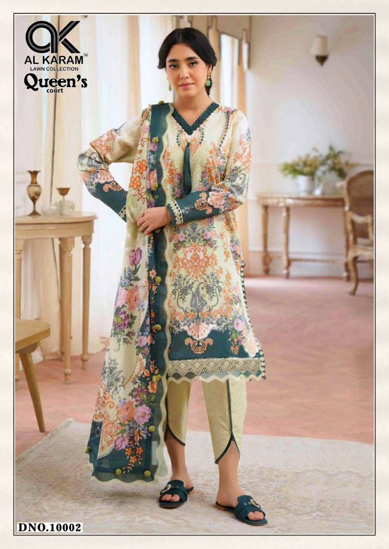 Al Karam Queen Court Vol 10 Cambric Designer Dress Material Collection