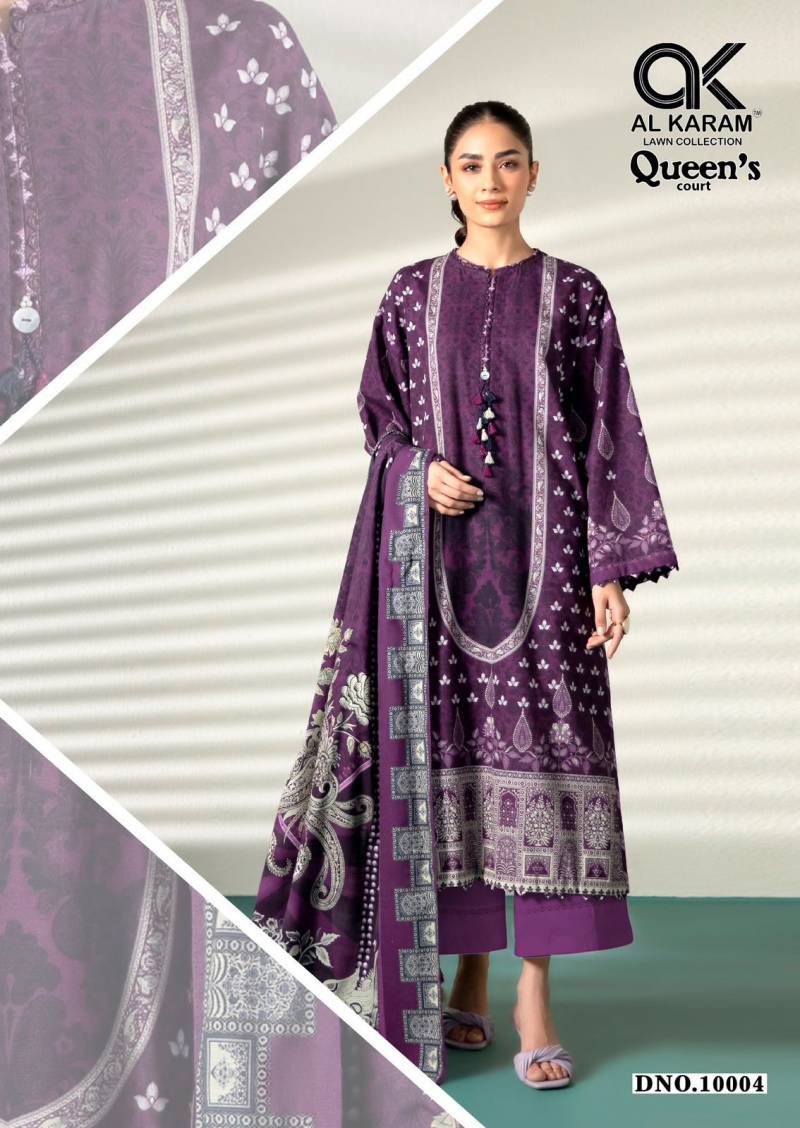 Al Karam Queen Court Vol 10 Cambric Designer Dress Material Collection