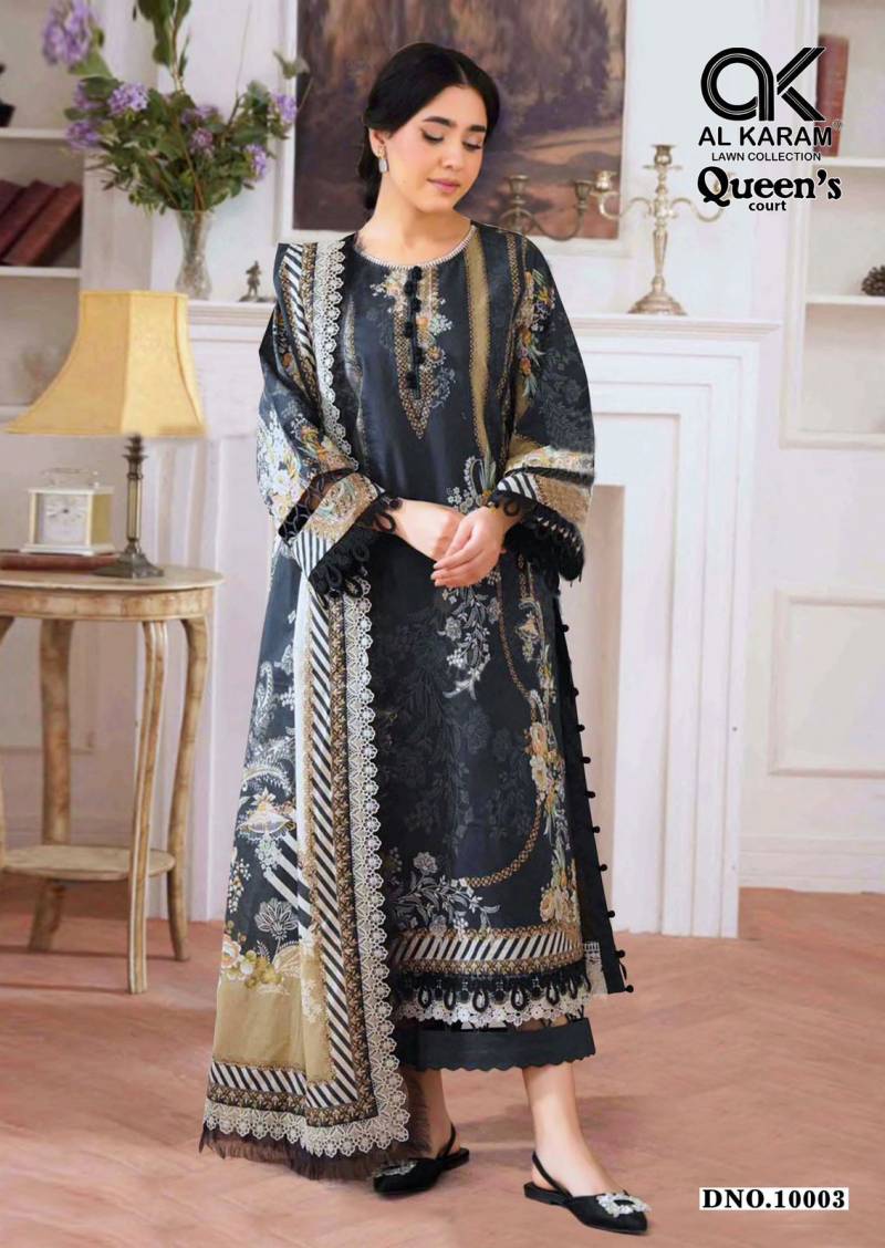 Al Karam Queen Court Vol 10 Cambric Designer Dress Material Collection