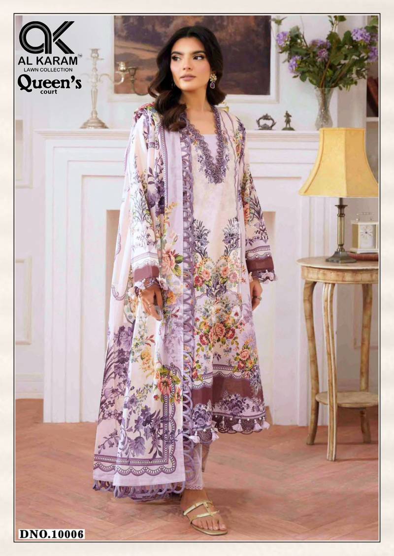 Al Karam Queen Court Vol 10 Cambric Designer Dress Material Collection
