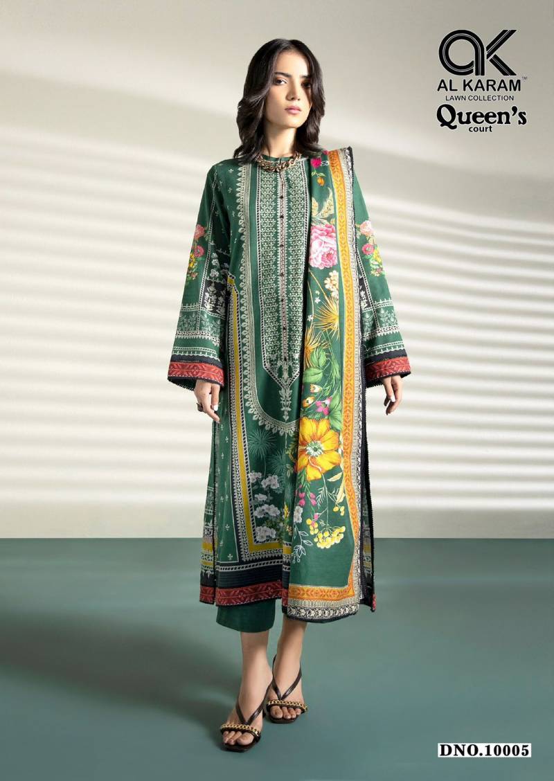 Al Karam Queen Court Vol 10 Cambric Designer Dress Material Collection